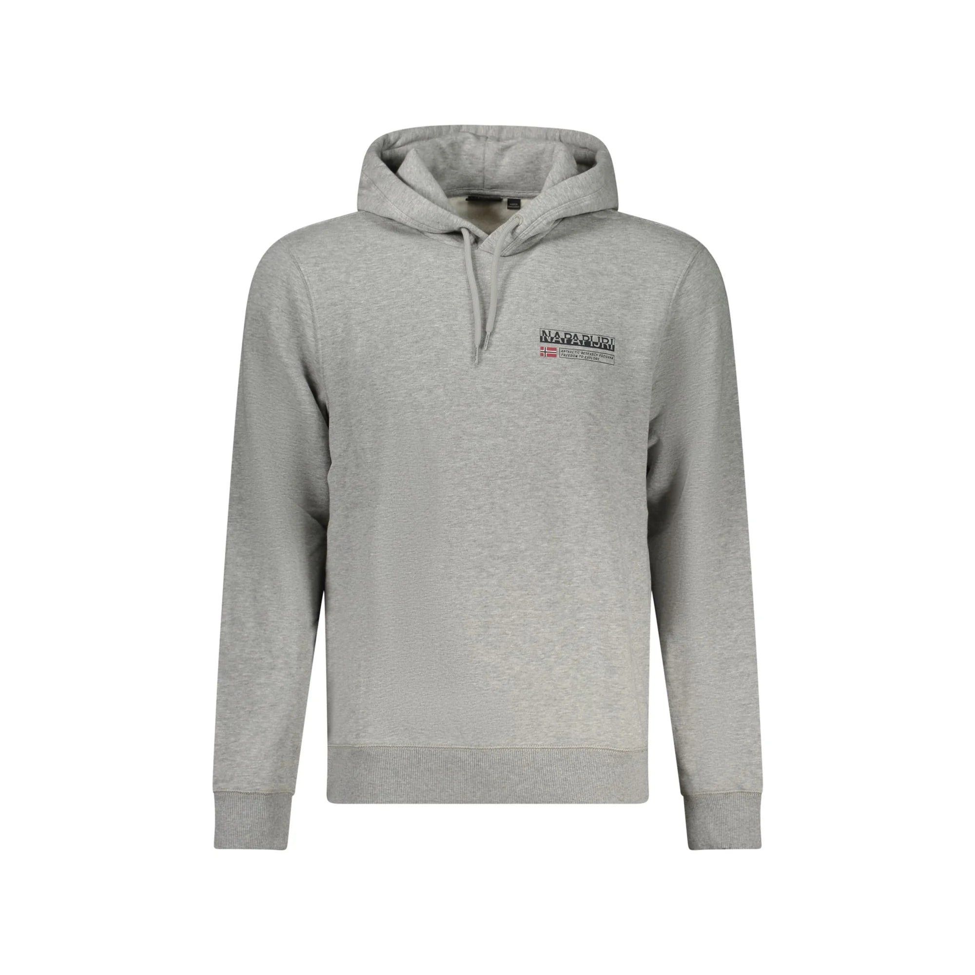 Napapijri Felpa Maniche Lunghe Senza Zip Uomo Grigia Stampa Logo Felpe Grigio - foto prodotto